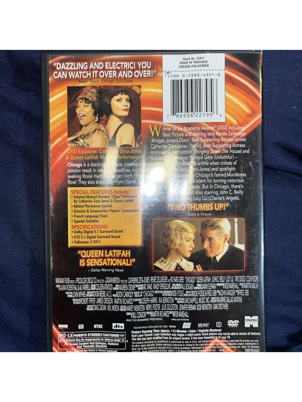 Chicago (DVD, 2002) - Picture 2 of 2